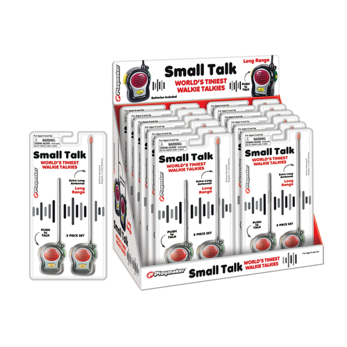 Playmaker Toys 10536 Toy Playmaker s Small Talk World Tiniest Walkie Talkies Metal Red/Silver