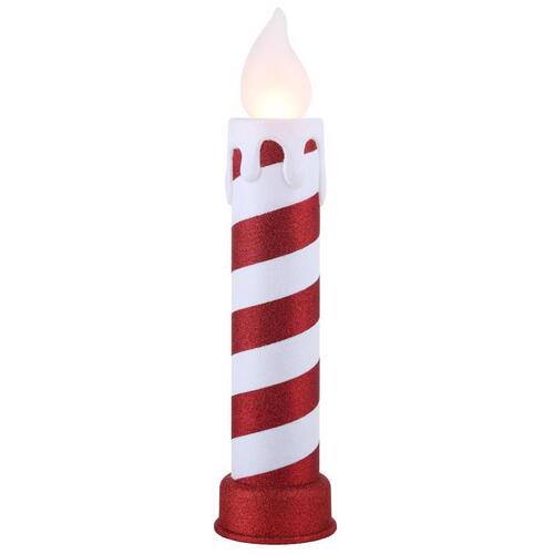 Mr. Christmas 62299AC Yard Decor LED Warm White Blow Mold Candle 24"