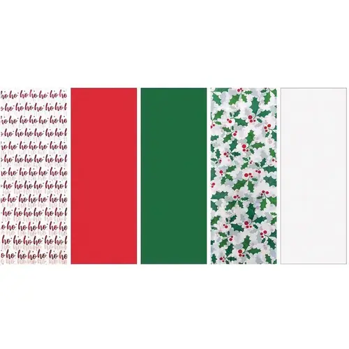 Paper Images TISPHS25CD Tissue Paper Assorted Holiday Assorted