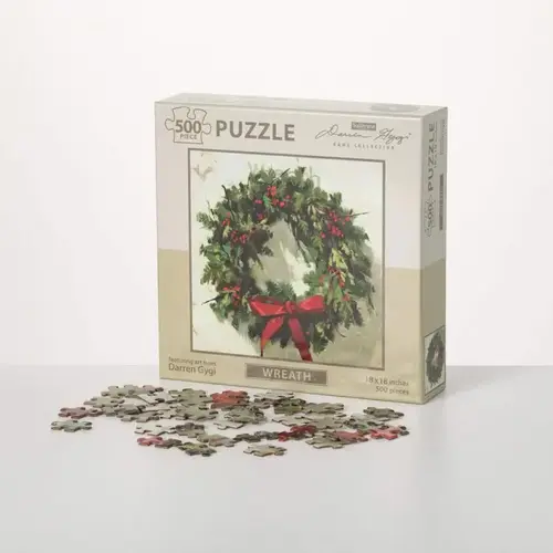 Sullivans ACE236 Puzzle Darren Gygi Christmas Wreath Mult-colored 500 pc Mult-colored