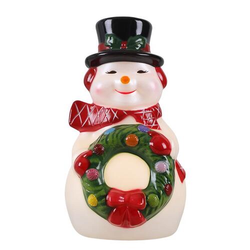 Mr. Christmas 12455AC Yard Decor LED Blow Mold Snowman 12"