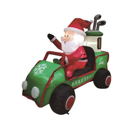 Celebrations CHX22228 Inflatable Santa in Golf Cart 6 ft.