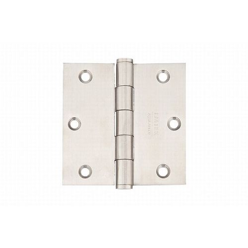 Satin Stainless Steel 3-1/2" X 3-1/2" Square Residential Duty Hinge Satin Stainless Steel Finish Pair