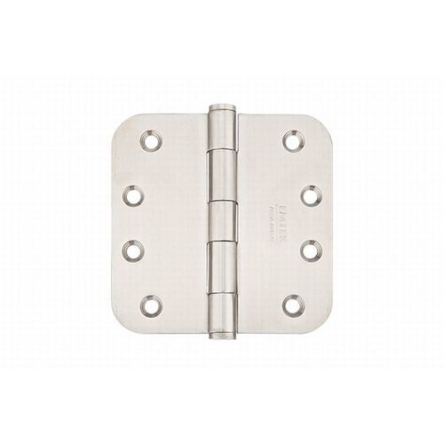 Satin Stainless Steel 4" X 4" 5/8" Radius Residential Duty Hinge Satin Stainless Steel Finish Pair