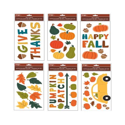 IG Design IG128266 Window Decor Harvest Gel Clings