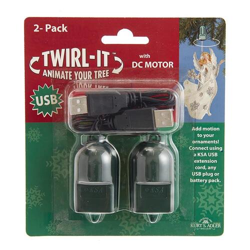 Kurt S Adler USB0015 USB Twirl-it 1.10" H X 4.30" W X 4.50" L Metal/Plastic