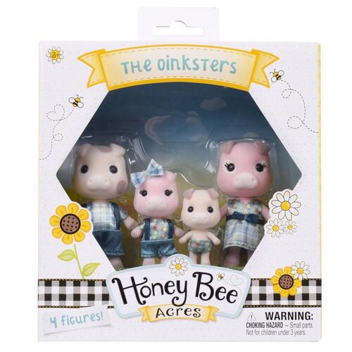 Honey Bee Acres 320918 Figure Set Toy The Oinksters Pig Family Multicolored 4 pc Multicolored