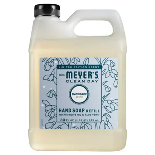 Mrs. Meyer's 12021 Hand Cleaner Refill Clean Day Snowdrop Scent 33 fl. oz.