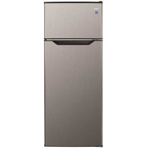 Danby Products DPF074B2BSLDB-6 7.4 Cu. Ft. Apartment Size Top Mount Fridge In Stainless Steel