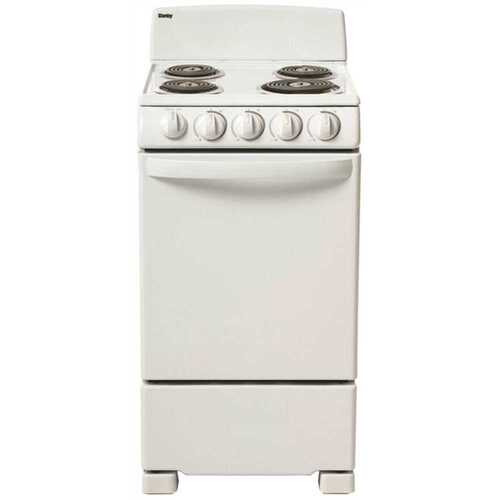 Danby Products DER203W 20 Free Standing Electric Range With A Large 2.3 Cu. Ft. Oven Capacity