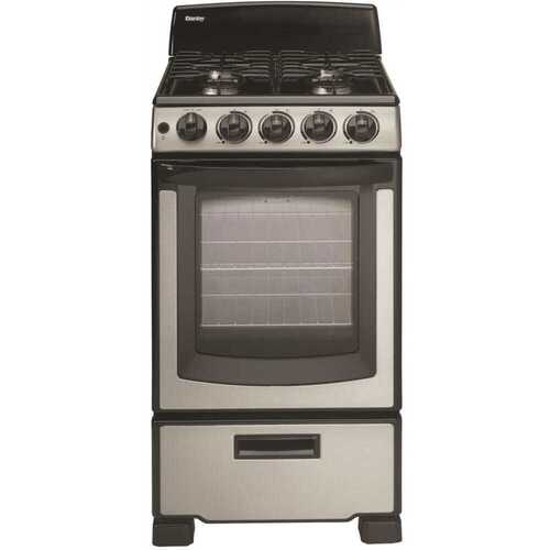 Danby Products DR203BSSGLP 20 Inch Wide Gas Range In Stainless Steel Dr203bssglp