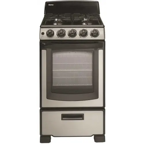 Danby Products DR203BSSGLP 20 Inch Wide Gas Range In Stainless Steel Dr203bssglp