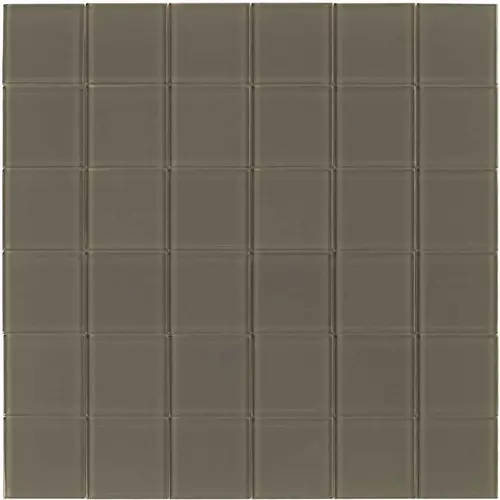 Inoxia SpeedTiles IG200OLI072/BX6 Olive Green 11.33" X 11.33" Glass Wall Tile