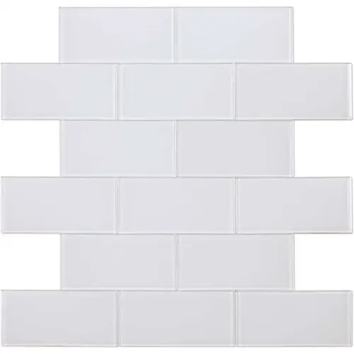 Inoxia SpeedTiles IG200CHI054/BX6 Chianti White 11.57" X 11.34" Glass Wall Tile