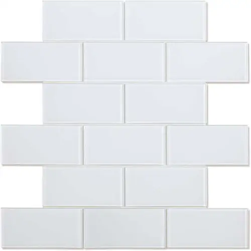 Inoxia SpeedTiles IG200CHA554/BX6 Chardonnay White 11.73" X 11.73" Glass Wall Tile