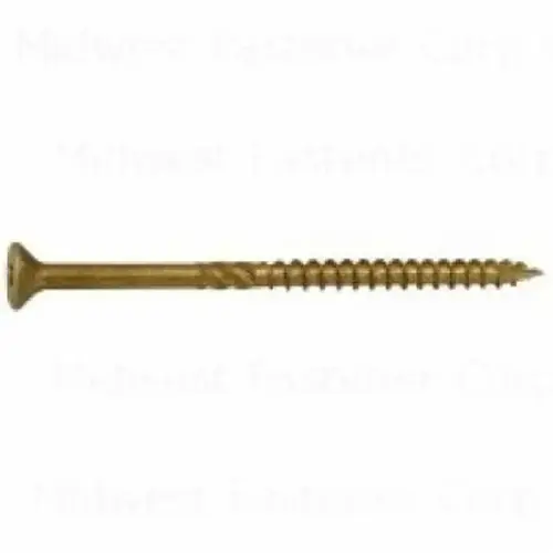 SaberDrive M50760 50760 Deck Screw, #10 Thread, 3-1/2 in L, Serrated Thread, Bugle Head, Star Drive, Type 17 Point, Steel, 1358/PK - pack of 1300