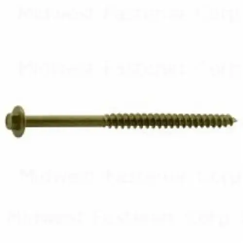 MIDWEST FASTENER M53755 53755 Screw, 3/8 in Thread, 5 in L, Hex Drive, 25 PK - pack of 25