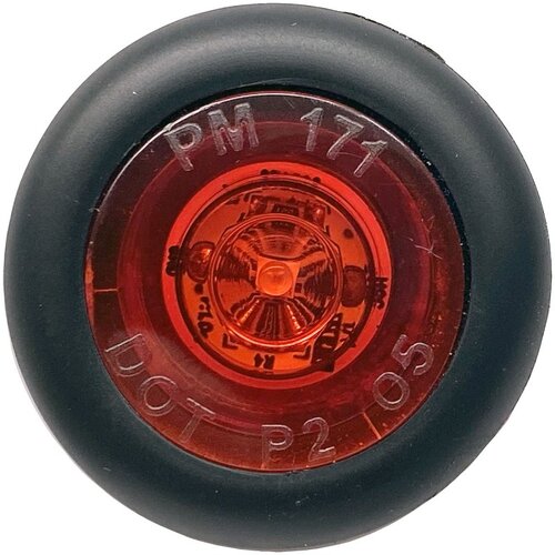 PM Company, LLC V171R Side Marker/Clearance Light, 9 to 16 V, LED Lamp, Red Lens, Grommet Mounting