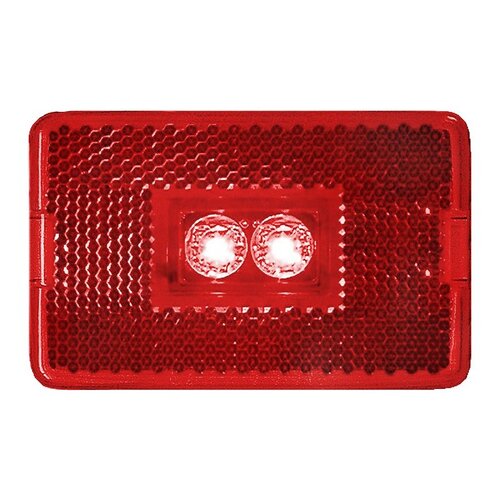 PM Company, LLC V170R Marker/Clearance Light, 9 to 16 V, LED Lamp, Red Lens, Stud Mounting