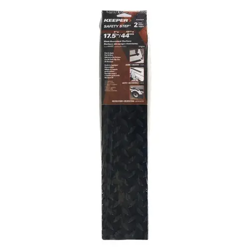 Keeper 05680 5680 Safety Step, 17-1/2 in L, 4 in W, EPDM, Black