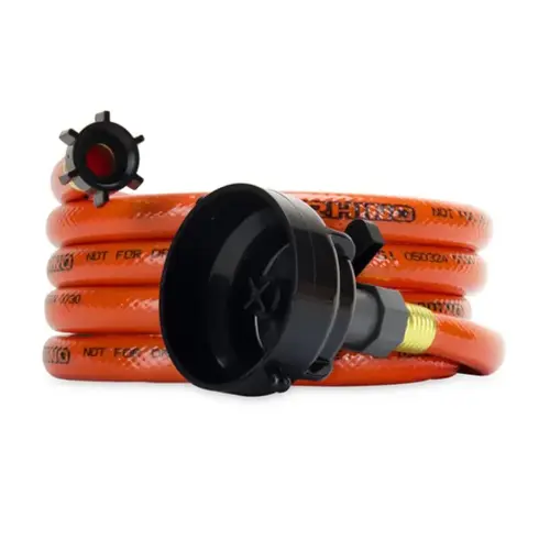 CAMCO MANUFACTURING 22999 RhinoFLEX Hose System with Rinser Cap, PVC, Orange