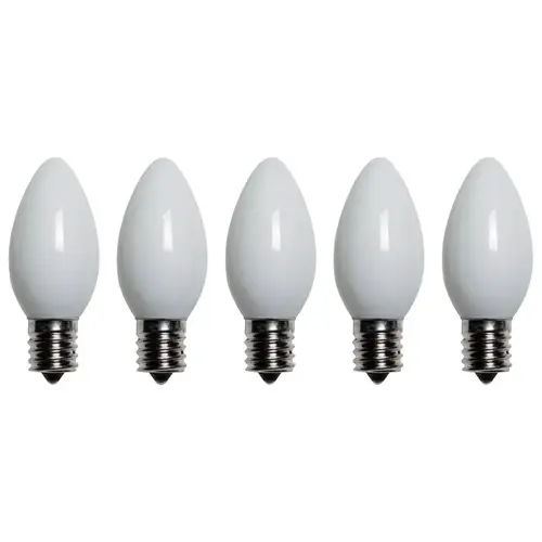 LED Filament Retro Replacement Bulb, Opaque, C9, White