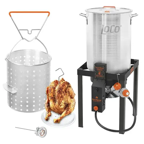 LoCo LCTFKESB30CA Turkey Fryer Kit, 54,000 Btu, Propane, 1-Burner, 1-Fry Basket