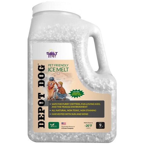 SALT DEPOT DD9J Ice Melt, Crystalline, White, Odorless, 9 lb, Jug