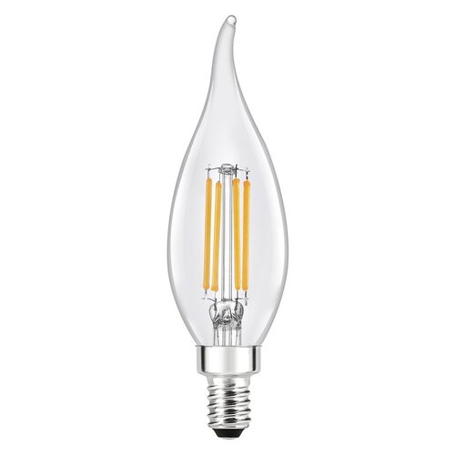 Sylvania 42093 TruWave Series LED Bulb, Bent Tip Lamp, 40 W Equivalent, Candelabra E12 Lamp Base, Dimmable, Clear - pack of 2