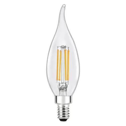Sylvania 42095 TruWave Series LED Bulb, Bent Tip Lamp, 60 W Equivalent, Candelabra E12 Lamp Base, Dimmable, Clear - pack of 2