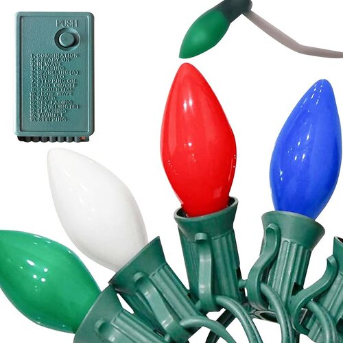 J Hofert 0964 String Light, 120 V, 4.8 W, 50 -Lamp, LED, Multi-Color, 26.2 ft Length