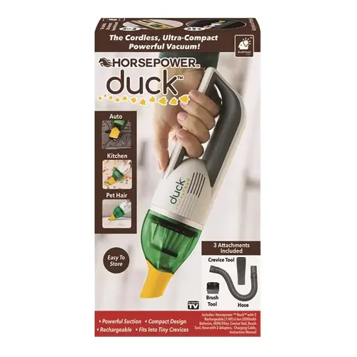 HosePower Canada 17644-8 Compact Vacuum Duck Bagless Cordless Filter Bag White