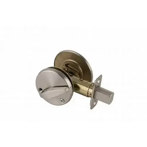 Grade 2 Fire Rated Turn by Blank Plate Deadbolt with 12287 Latch and 10094 Strike Satin Nickel Finish