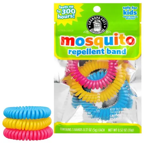Grandpa Gus's GQASBD3-ST-20-2 Insect Repellent Wrist Band For Mosquitoes