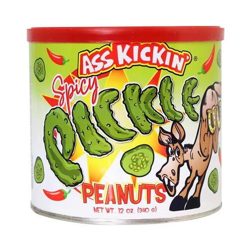 Ass Kickin' AK898 Peanuts Spicy Pickle 12 oz Canister