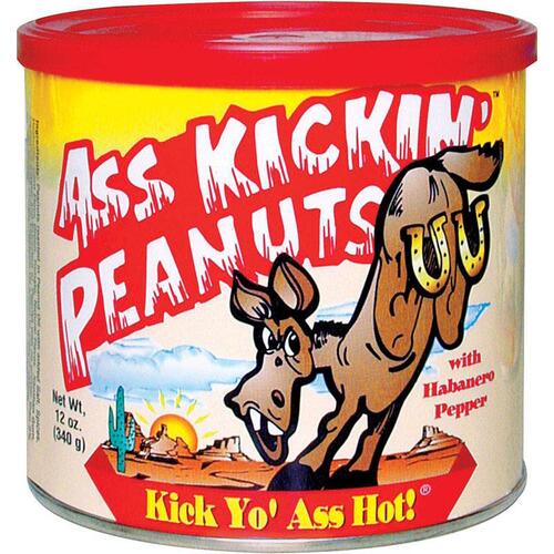 Ass Kickin' AK 703 Peanuts Habanero Pepper 12 oz Canister