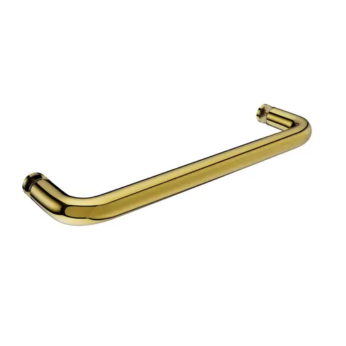 28 Inches Center To Center Standard Tubular Shower Towel Bar Single Mount Without Washers Polished Brass