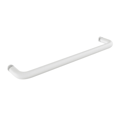 12 Inches Center To Center Standard Tubular Shower Towel Bar Single Mount Without Washers Gloss White