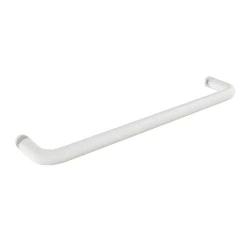 14 Inches Center To Center Standard Tubular Shower Towel Bar Single Mount Without Washers Gloss White