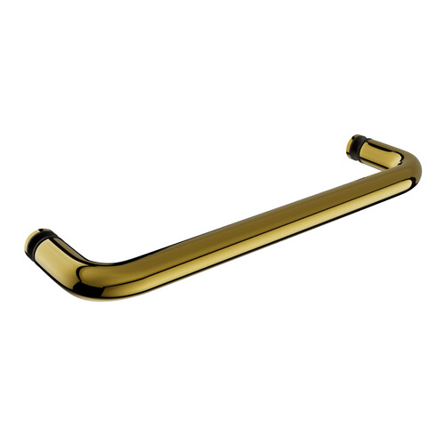 12 Inches Center To Center Standard Tubular Shower Towel Bar Single Mount W/Washers Polished Brass