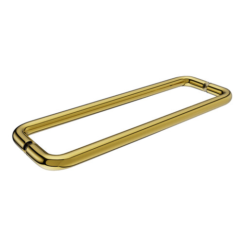 18 Inches Center To Center Standard Tubular Shower Towel Bar Back to Back Mount Without Washers Polished Brass