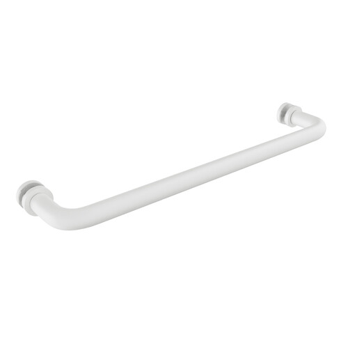 18 Inches Center To Center Standard Tubular Shower Towel Bar Single Mount W/Washers Gloss White