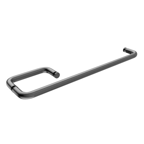 Brixwell TB-624C-BS 24 Inches Center To Center Towel Bar, 6 Inches Center To Center Handle Shower Door Towel Bar And Handle Combo No Washers Brushed Stainless Steel