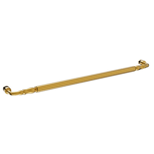 Brixwell TBT-24SM-GP 24 Inches Center To Center Traditional Series Victorian Style Towel Bar Single Mount 24K Gold