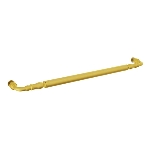 Brixwell TBT-24SM-SB 24 Inches Center To Center Traditional Series Victorian Style Towel Bar Single Mount Satin-Brass