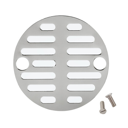 LARSEN SUPPLY CO., INC. 03-1247 Shower Drain Grate, 3-1/2-In. With Two Screws, Chrome Plated