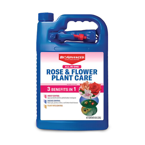 BioAdvanced 820157E All-In-One Rose and Flower Care Concentrate, Spray Application, 1 gal Bottle