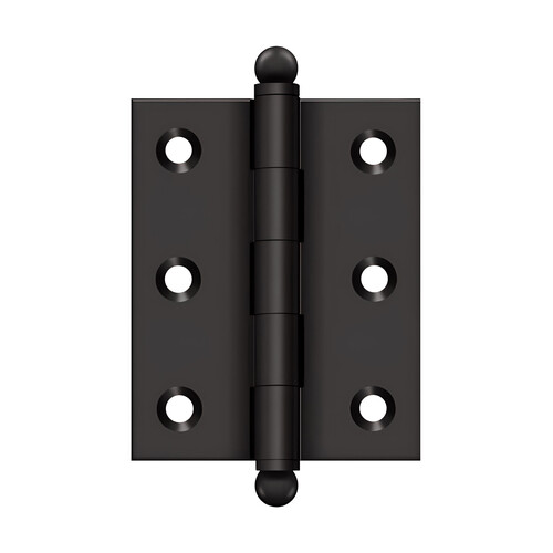 Deltana CH2520U10B 2-1/2" x 2" Hinge, w/ Ball Tips in Oil-rubbed Bronze Pair