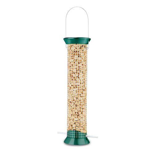 Droll Yankees CJM13GP Peanut Bird Feeder, 13-In. Green/Silver