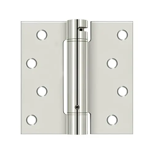 4" x 4" Spring Hinge, UL Listed in Polished Nickel